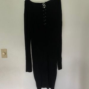 American Eagle ribbed little black dress